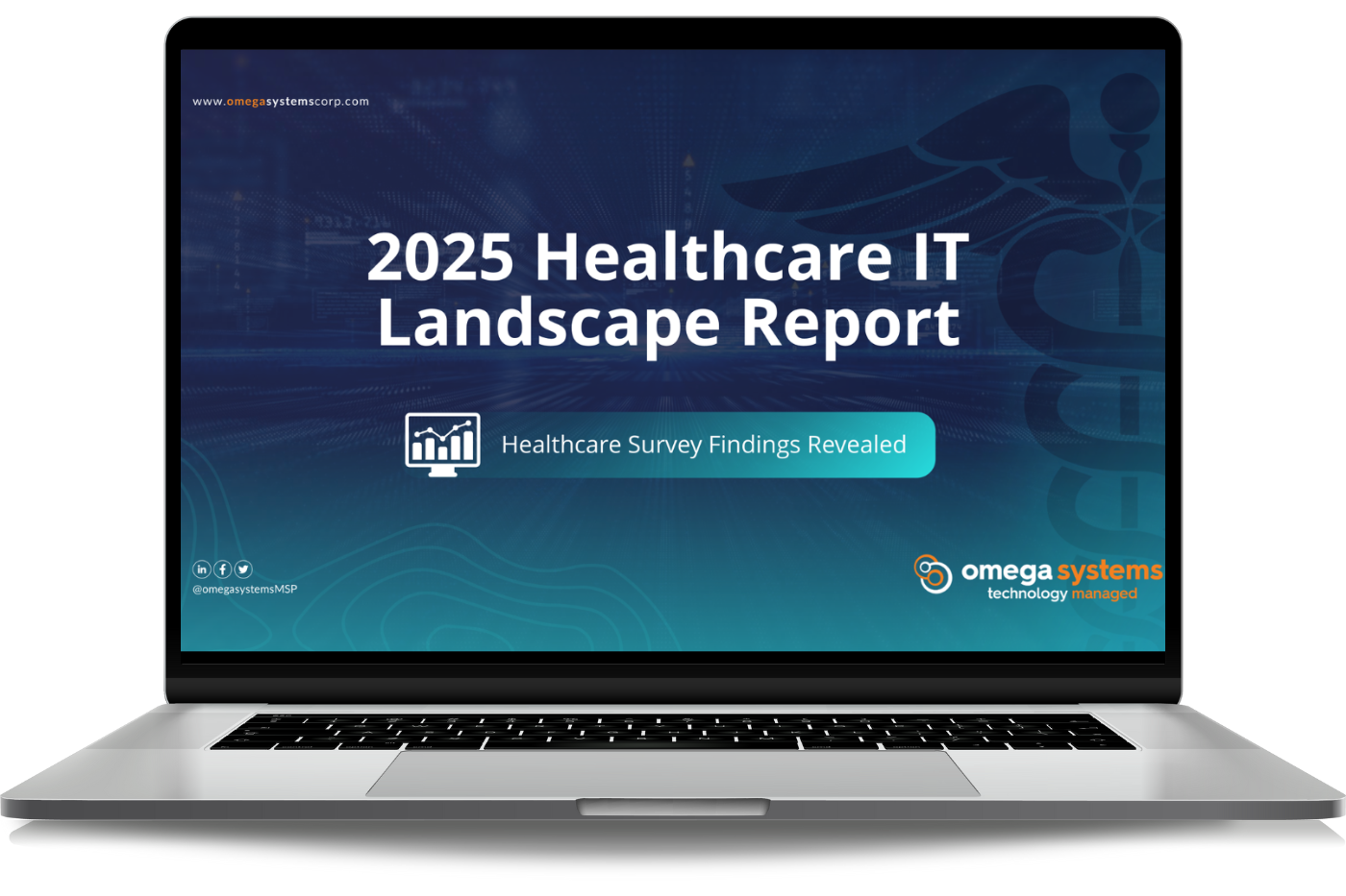 Healthcare report on laptop